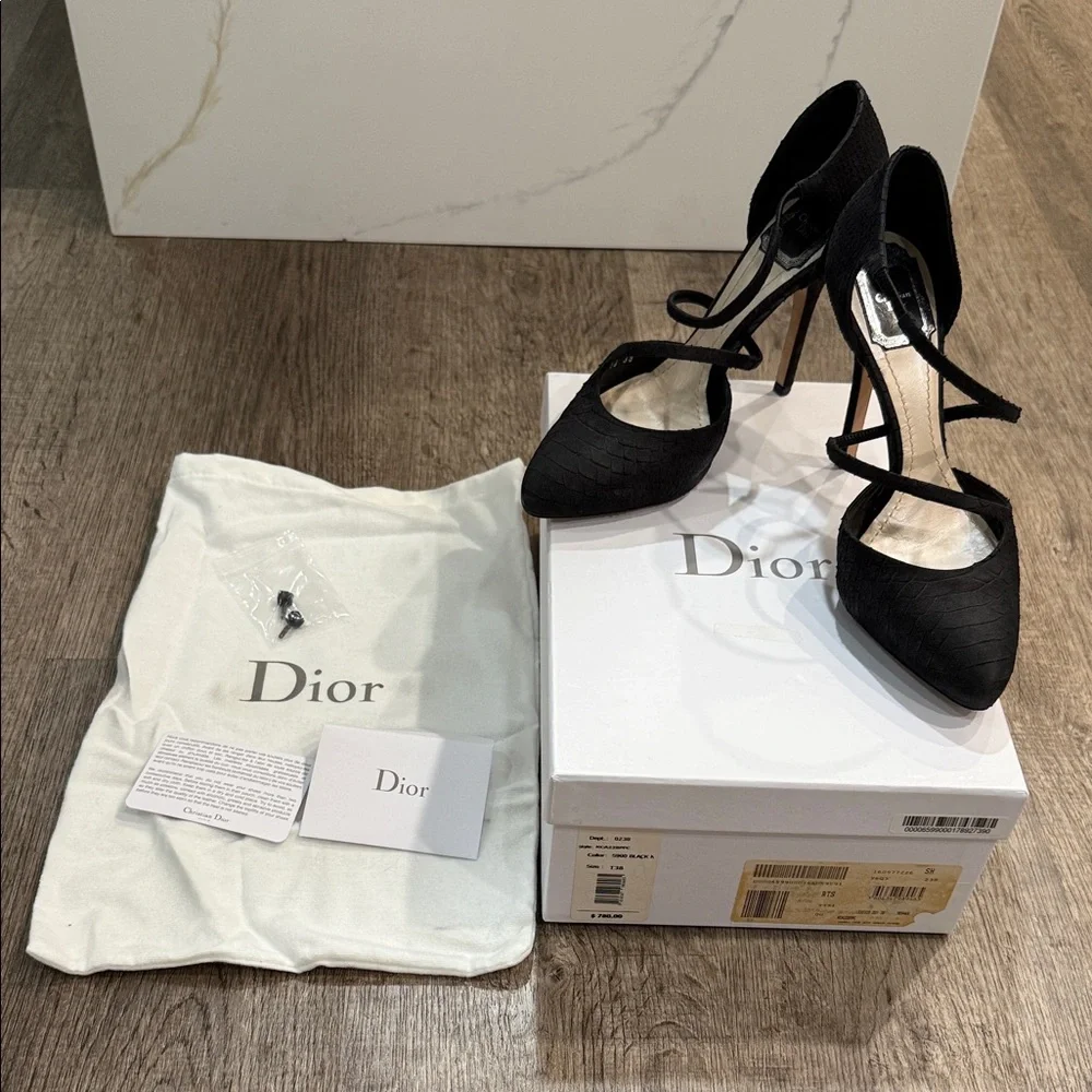 Dior Black Strappy Heels - Picture 8 of 9